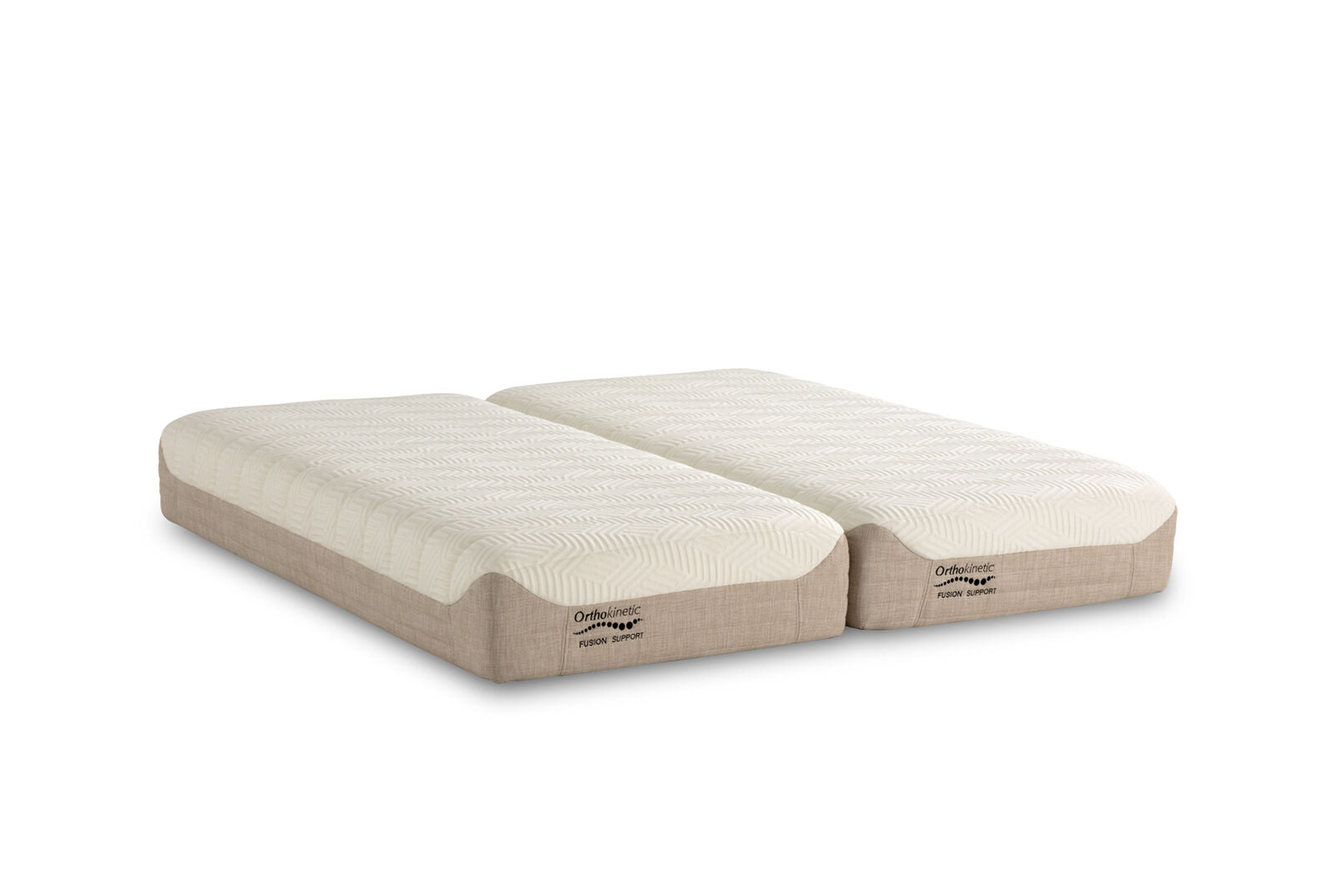 ORTHOKINETIC HYBRID FUSION FIRM SPLIT KING MATTRESS GREY/ WHITE
