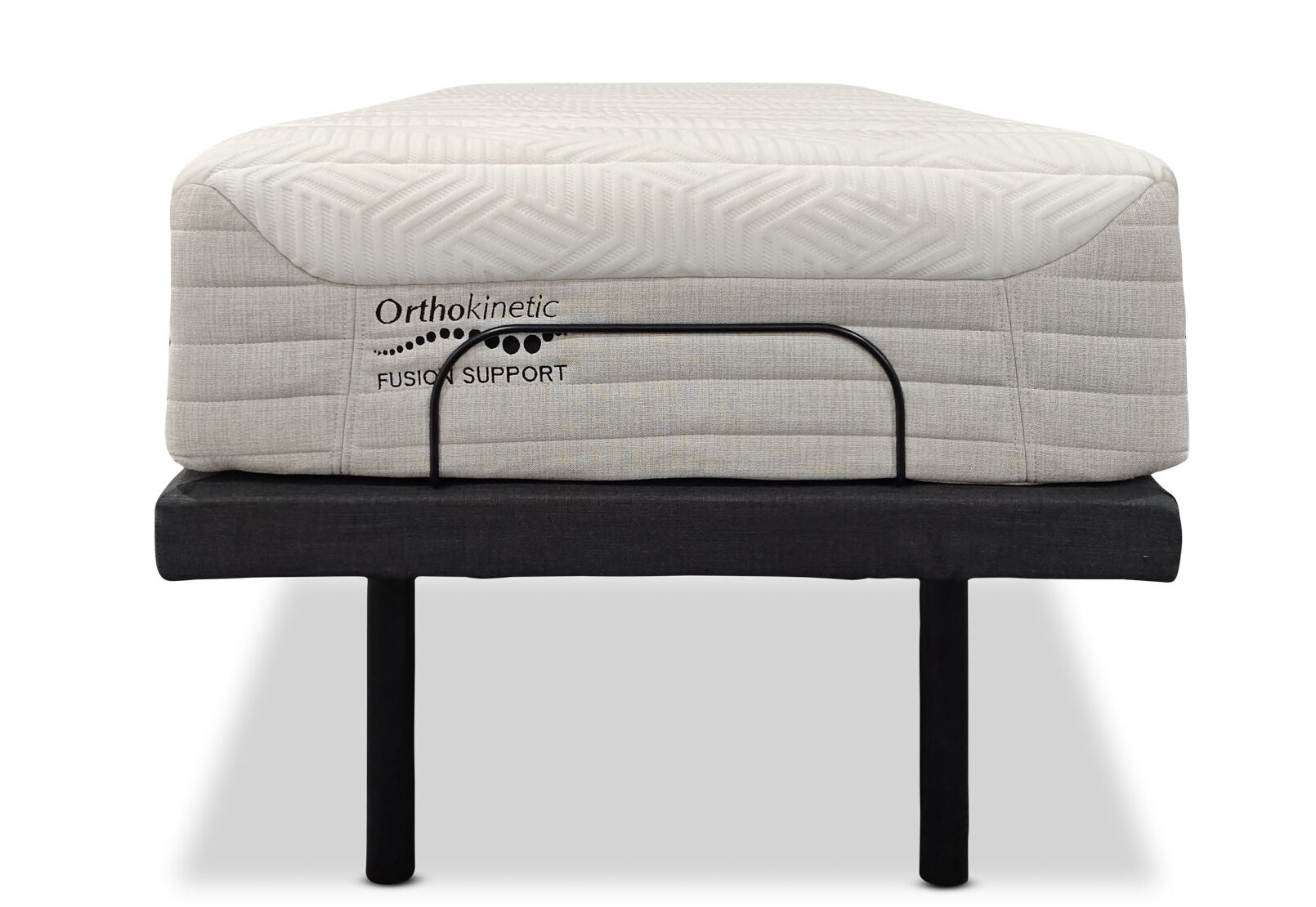 ORTHOKINETIC HYBRID FUSION FIRM LONG SINGLE MOTION BED PACKAGE GREY/WHITE