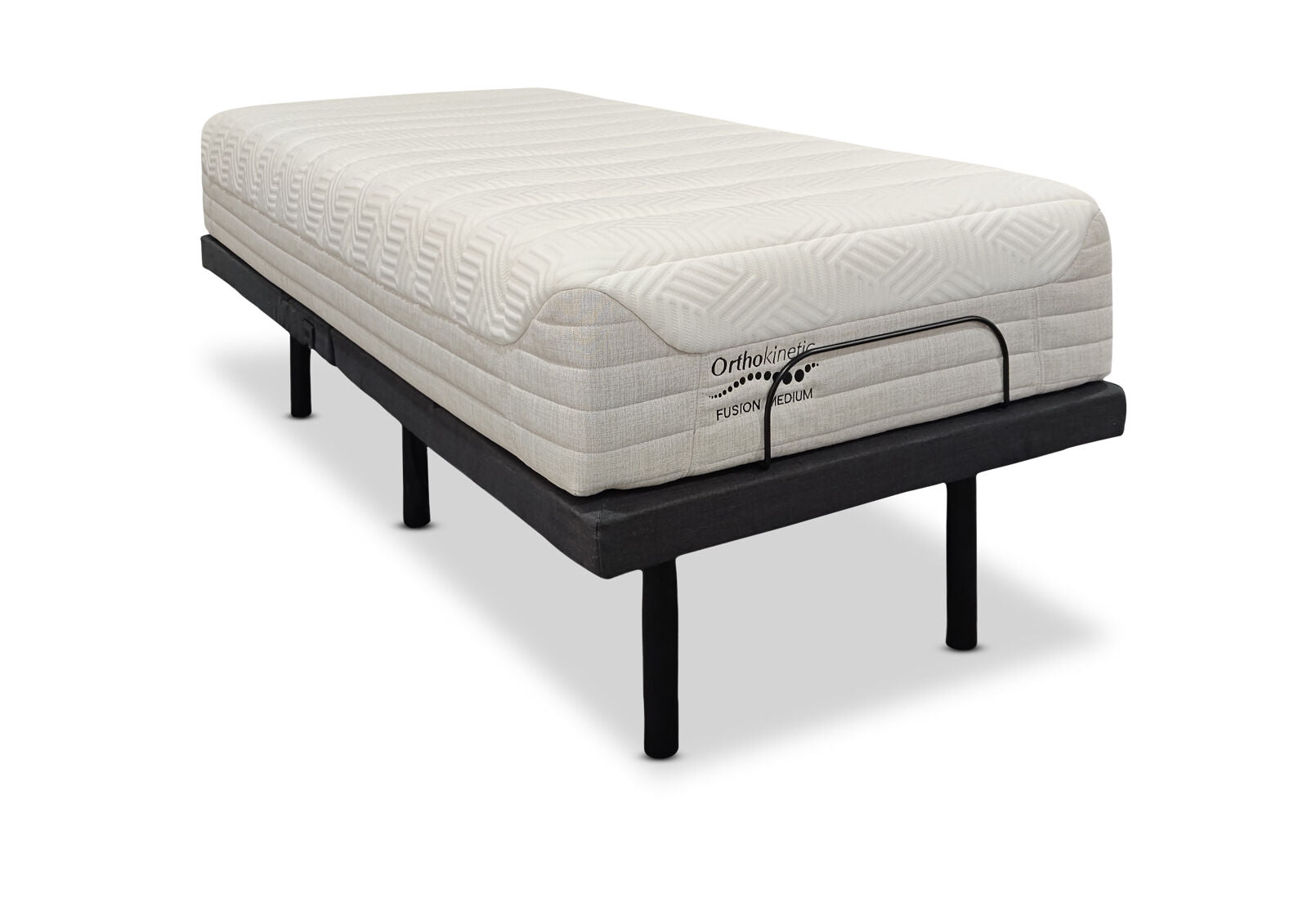 ORTHOKINETIC HYBRID FUSION MEDIUM LONG SINGLE MOTION BED PACKAGE GREY/ WHITE