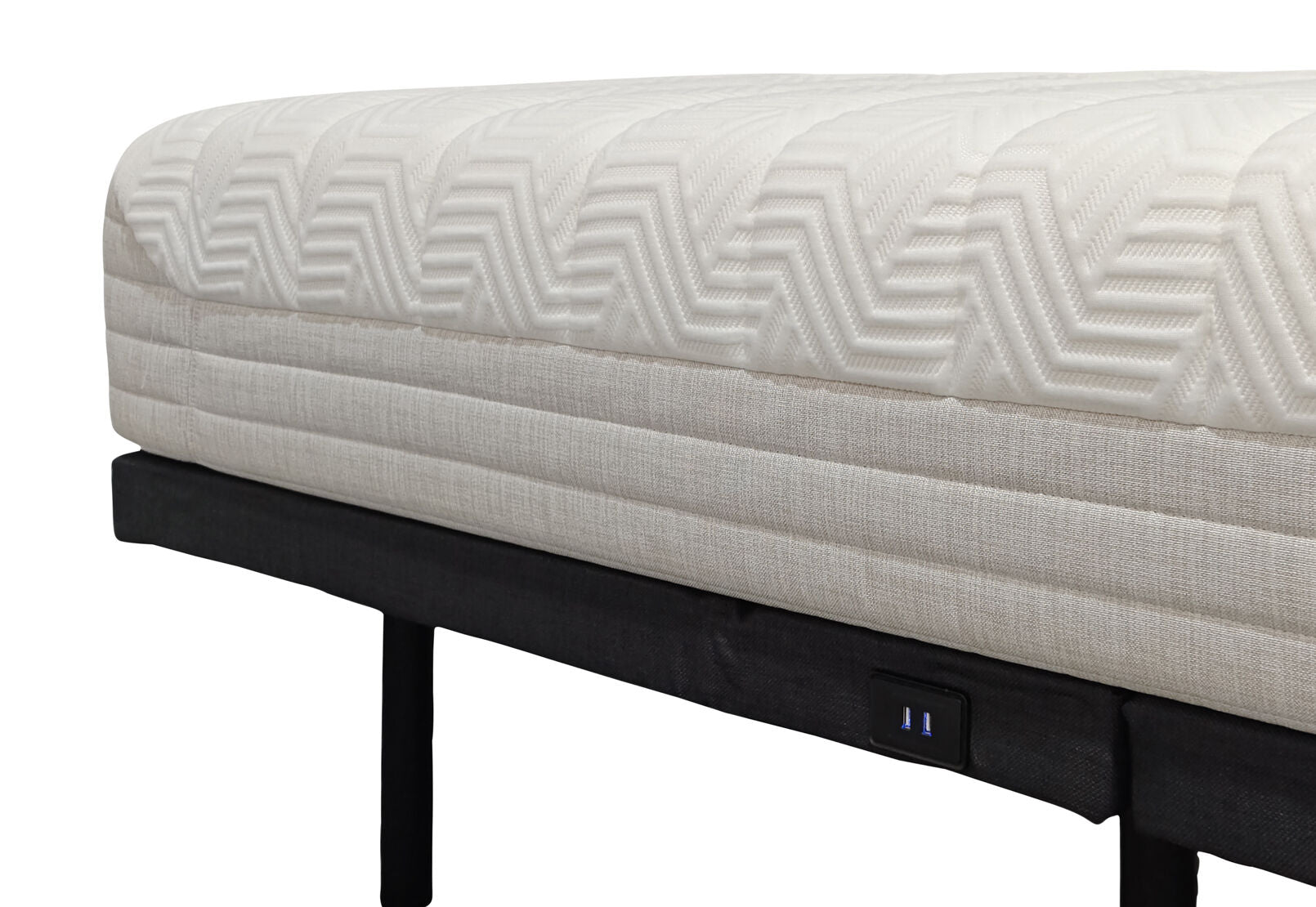 ORTHOKINETIC HYBRID FUSION MEDIUM LONG SINGLE MOTION BED PACKAGE GREY/ WHITE