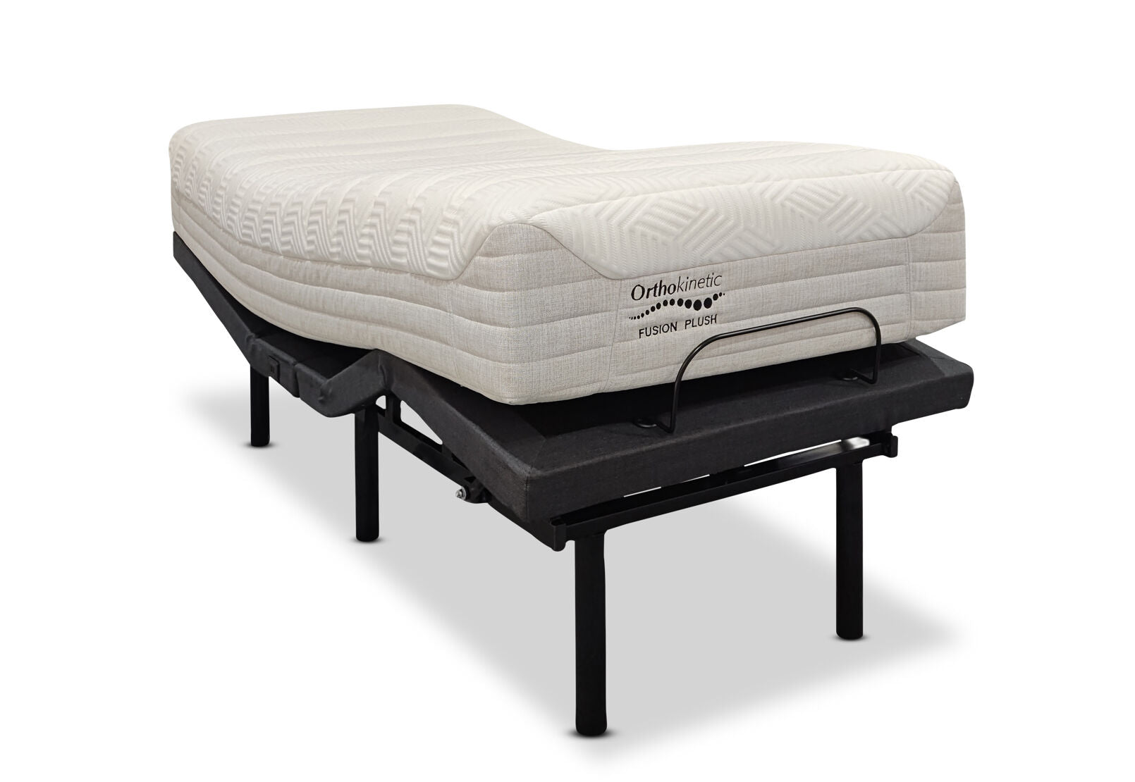 ORTHOKINETIC HYBRID FUSION PLUSH LONG SINGLE MOTION BED PACKAGE GREY/WHITE