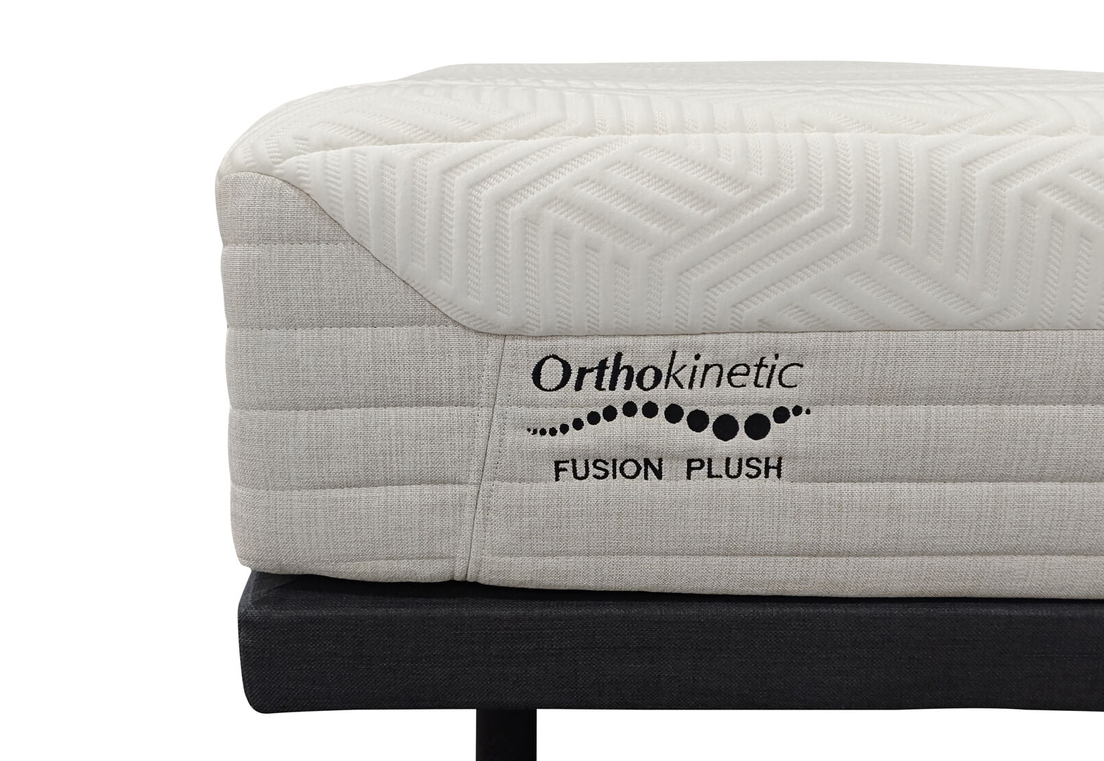 ORTHOKINETIC HYBRID FUSION PLUSH LONG SINGLE MOTION BED PACKAGE GREY/WHITE