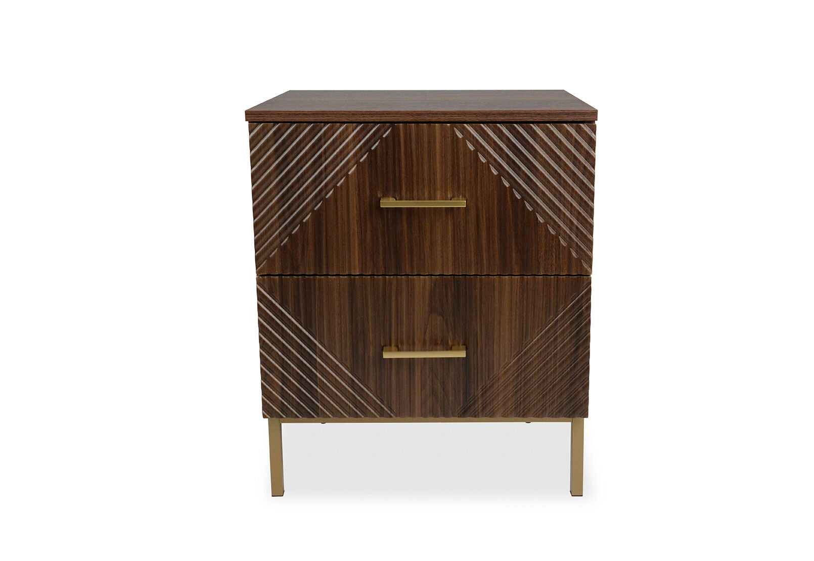 HARRY 2 DRAWER BEDSIDE WALNUT