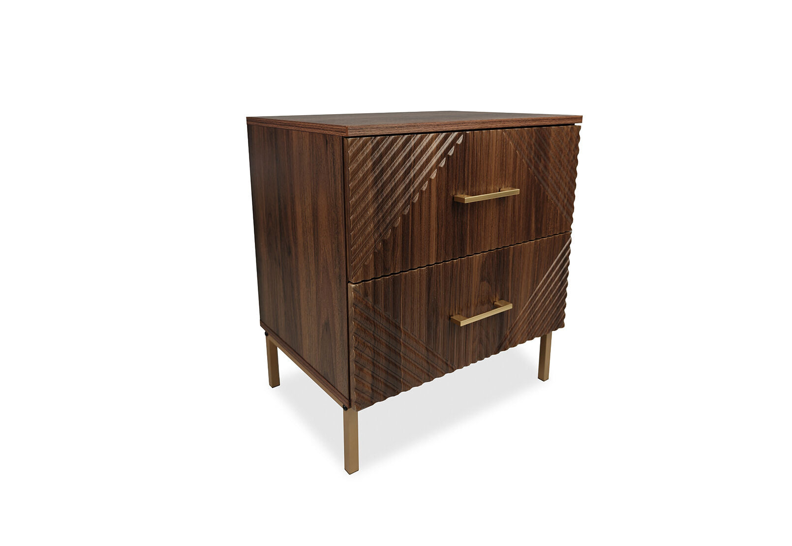HARRY 2 DRAWER BEDSIDE WALNUT