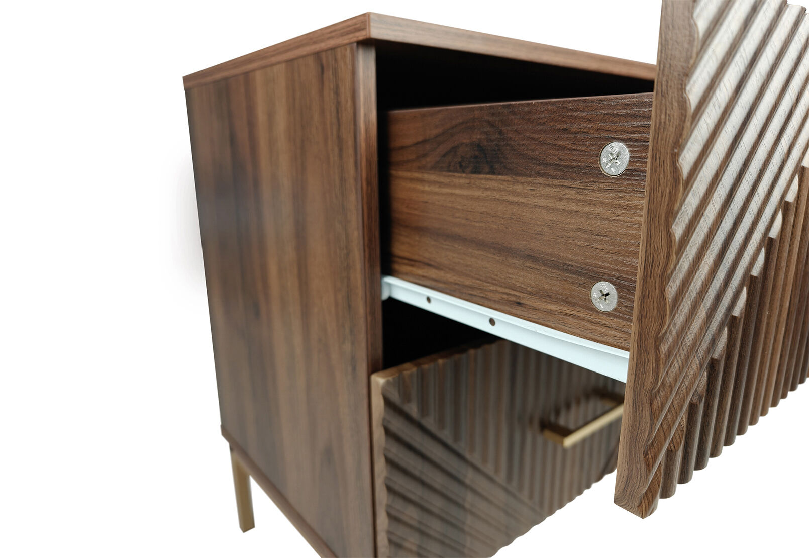 HARRY 2 DRAWER BEDSIDE WALNUT