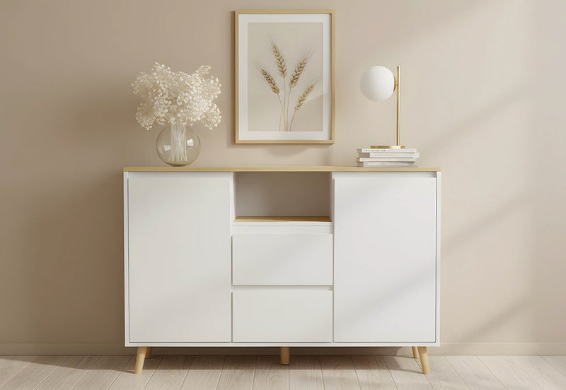 KAUR BUFFET WHITE/NATURAL