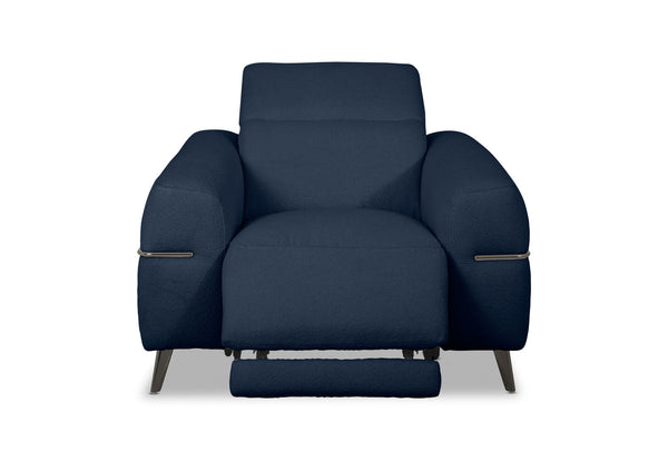 SERAFINI FABRIC ELECTRIC RECLINER DARK INDIGO