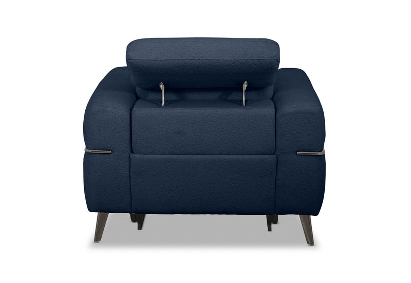 SERAFINI FABRIC ELECTRIC RECLINER DARK INDIGO