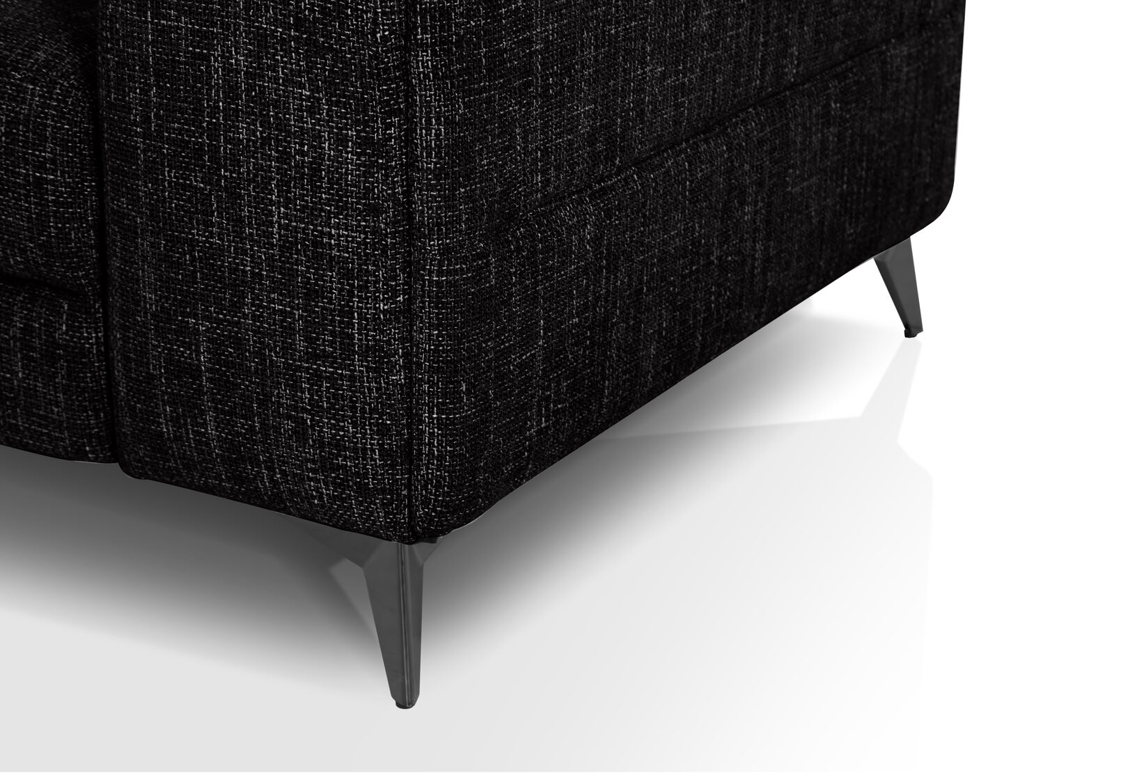 SINATRA FABRIC 2 SEATER WITH INBUILT ELECTRIC RECLINERS BLACK MICA