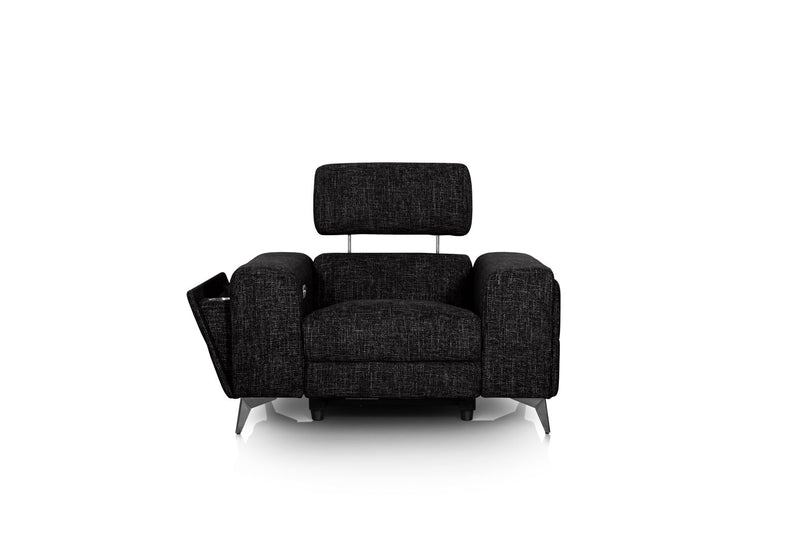 SINATRA FABRIC ELECTRIC RECLINER BLACK MICA