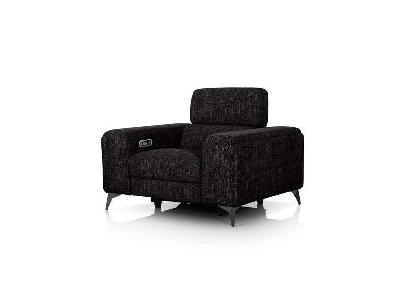 SINATRA FABRIC ELECTRIC RECLINER BLACK MICA