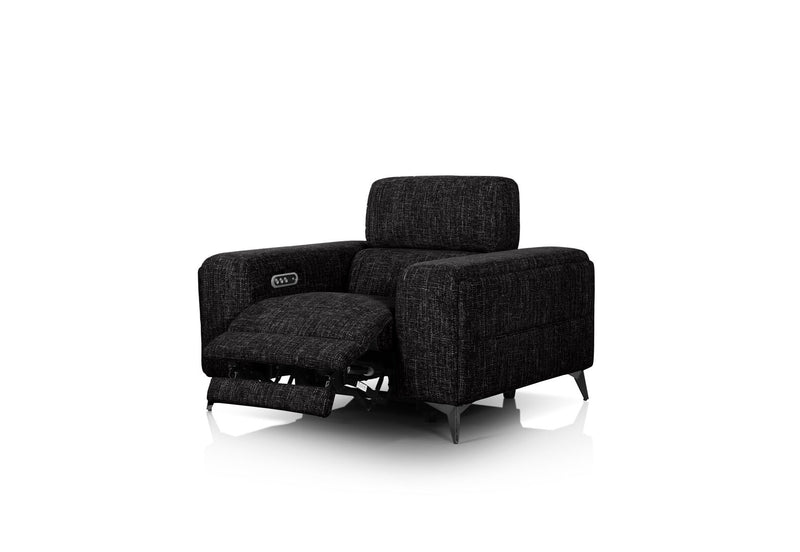 SINATRA FABRIC ELECTRIC RECLINER BLACK MICA