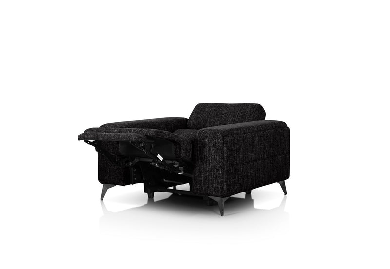 SINATRA FABRIC ELECTRIC RECLINER BLACK MICA