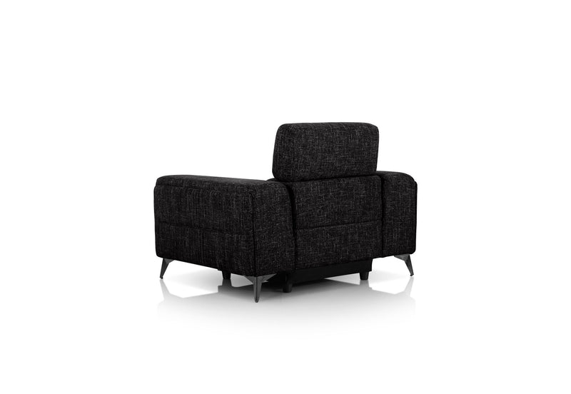 SINATRA FABRIC ELECTRIC RECLINER BLACK MICA