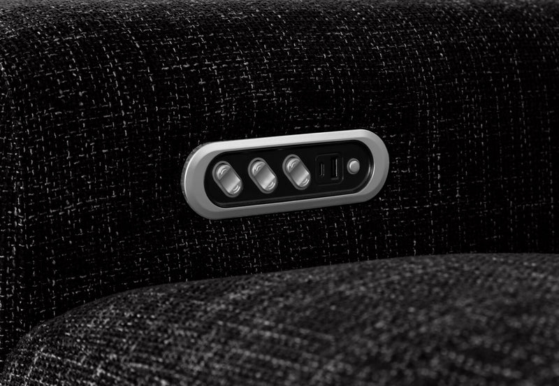 SINATRA FABRIC ELECTRIC RECLINER BLACK MICA