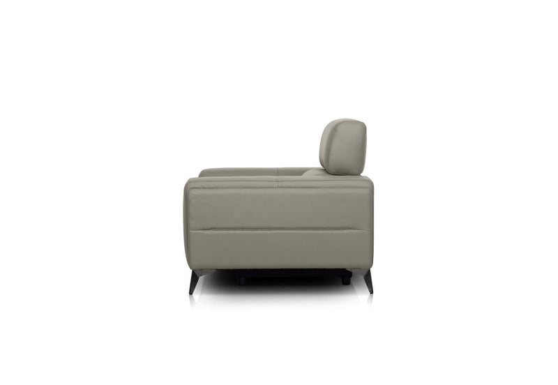 SINATRA LEATHER ELECTRIC RECLINER LIGHT GREY