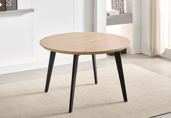 BARNES DINING TABLE NATURAL/BLACK