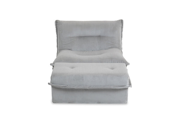 BENITEZ ACCENT CHAIR AND OTTOMAN LIGHT GREY