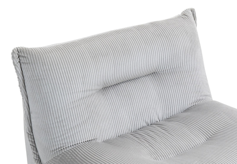 BENITEZ ACCENT CHAIR AND OTTOMAN LIGHT GREY