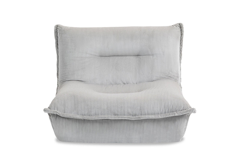 BENITEZ ACCENT CHAIR AND OTTOMAN LIGHT GREY