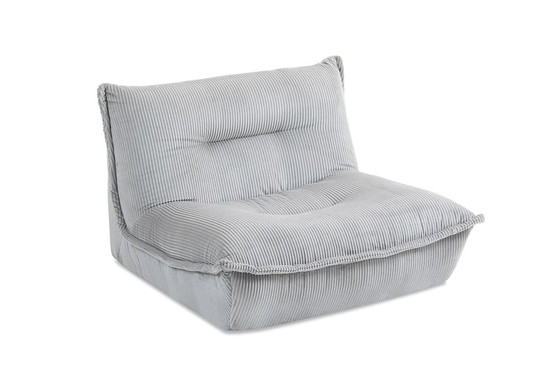 BENITEZ ACCENT CHAIR AND OTTOMAN LIGHT GREY