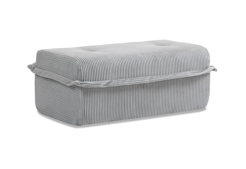 BENITEZ ACCENT CHAIR AND OTTOMAN LIGHT GREY