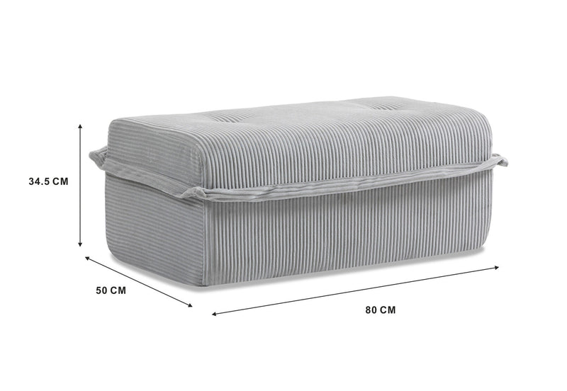 BENITEZ ACCENT CHAIR AND OTTOMAN LIGHT GREY