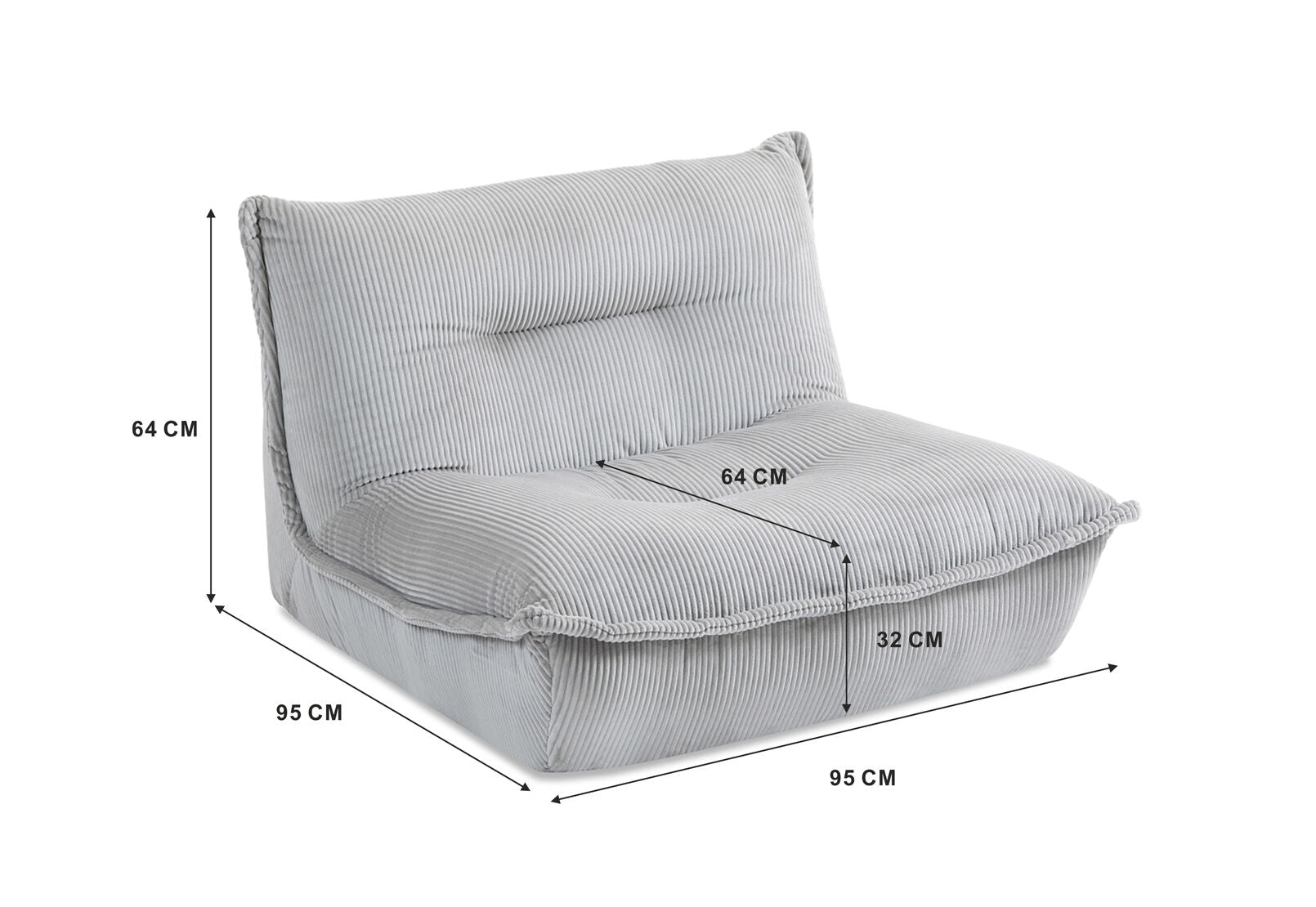BENITEZ ACCENT CHAIR AND OTTOMAN LIGHT GREY