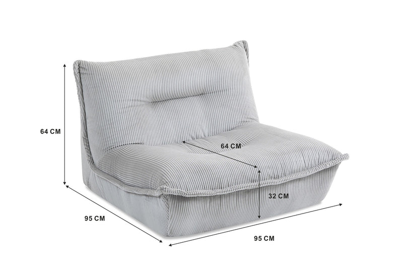 BENITEZ ACCENT CHAIR AND OTTOMAN LIGHT GREY