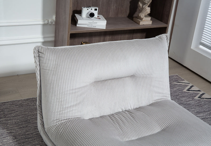 BENITEZ ACCENT CHAIR AND OTTOMAN LIGHT GREY