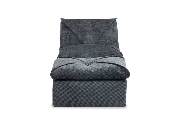 BRADLEY ACCENT CHAIR AND OTTOMAN DARK GREY