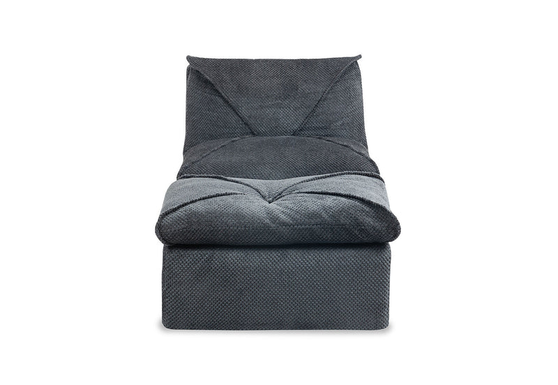 BRADLEY ACCENT CHAIR AND OTTOMAN DARK GREY