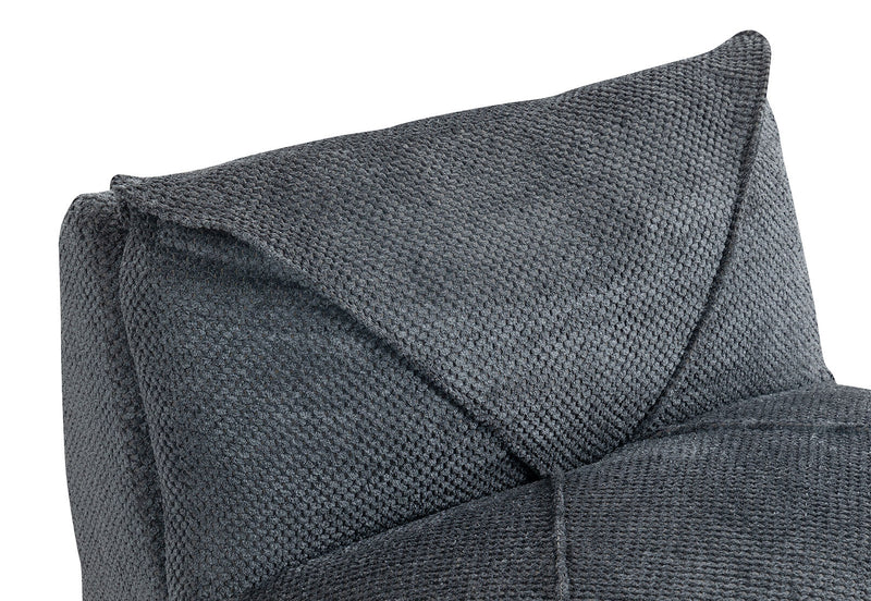 BRADLEY ACCENT CHAIR AND OTTOMAN DARK GREY