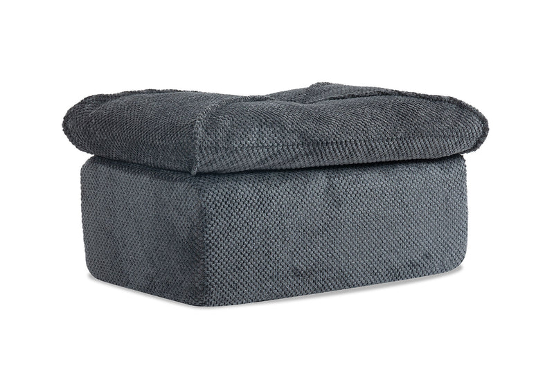 BRADLEY ACCENT CHAIR AND OTTOMAN DARK GREY