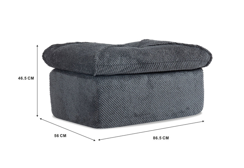 BRADLEY ACCENT CHAIR AND OTTOMAN DARK GREY