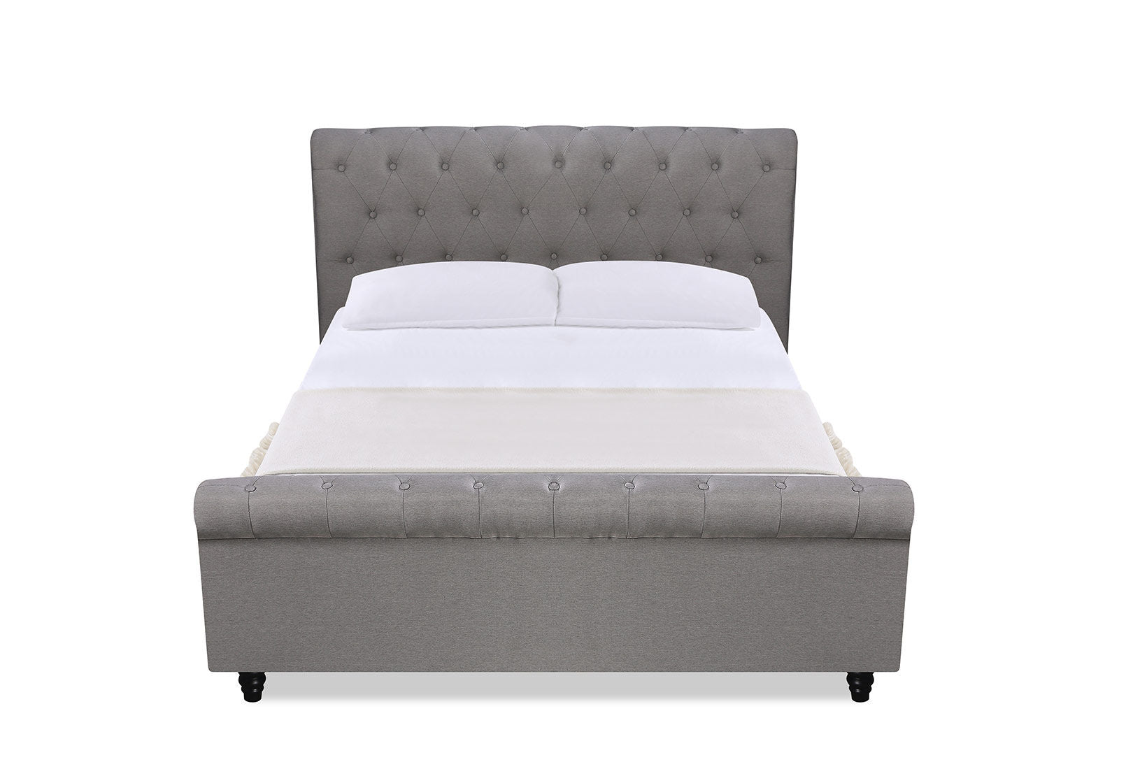 BRIELLE QUEEN BED LIGHT GREY