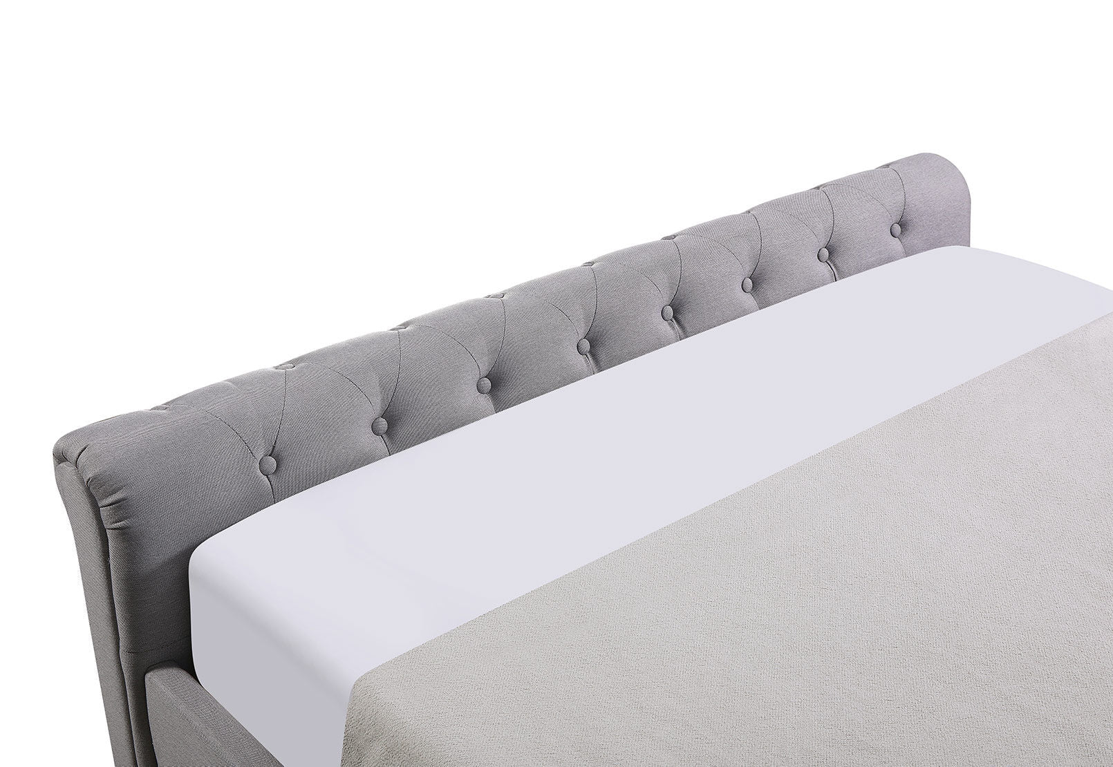 BRIELLE QUEEN BED LIGHT GREY