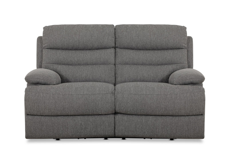 ANSELM FABRIC 2 SEATER WITH INBUILT ELECTRIC RECLINERS GREY