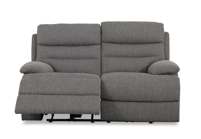 ANSELM FABRIC 2 SEATER WITH INBUILT ELECTRIC RECLINERS GREY