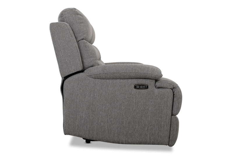 ANSELM FABRIC 2 SEATER WITH INBUILT ELECTRIC RECLINERS GREY