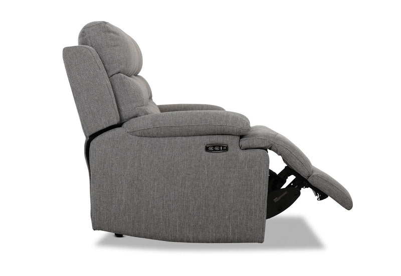ANSELM FABRIC 2 SEATER WITH INBUILT ELECTRIC RECLINERS GREY