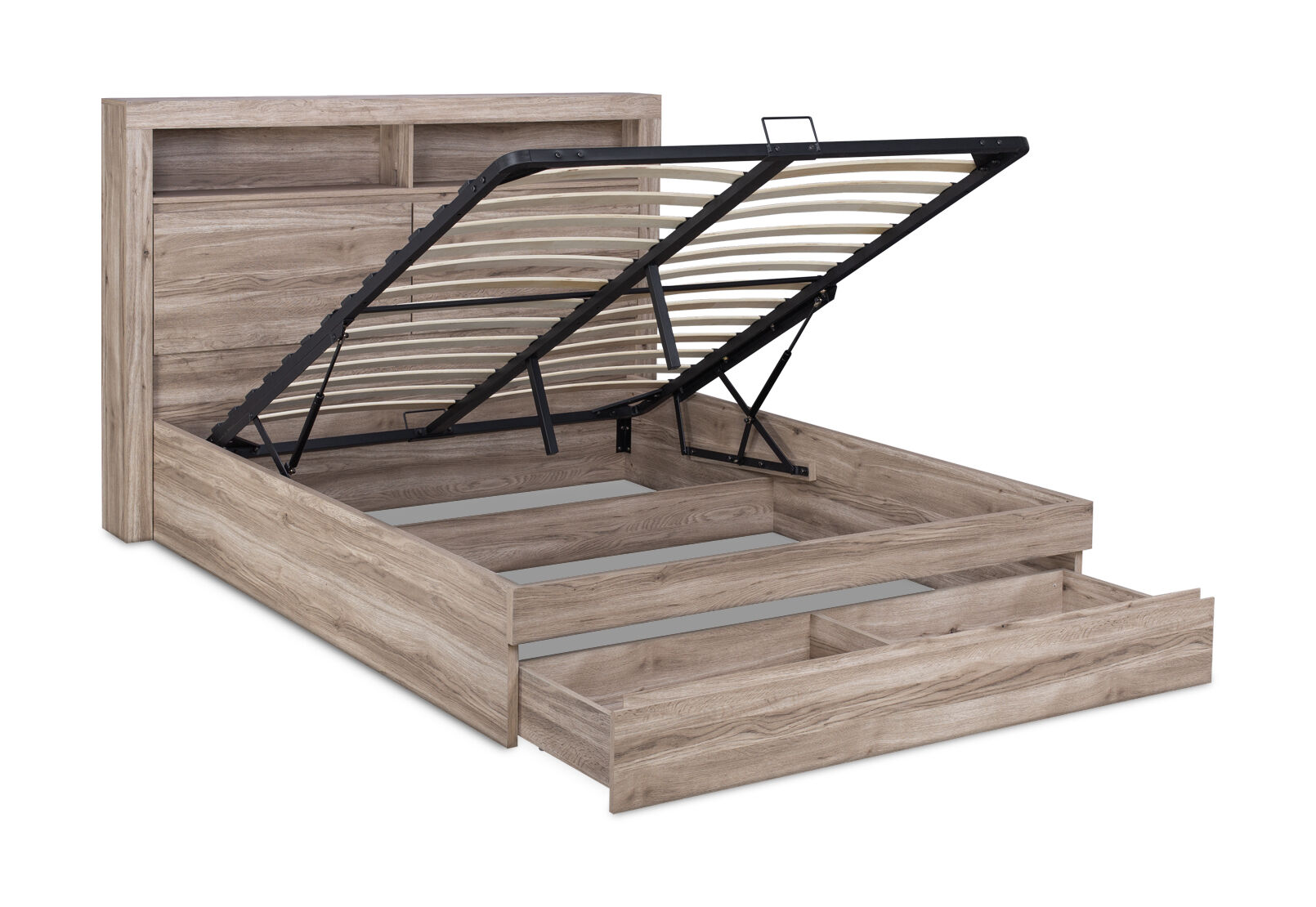 KINCAID QUEEN GAS LIFT BED NATURAL