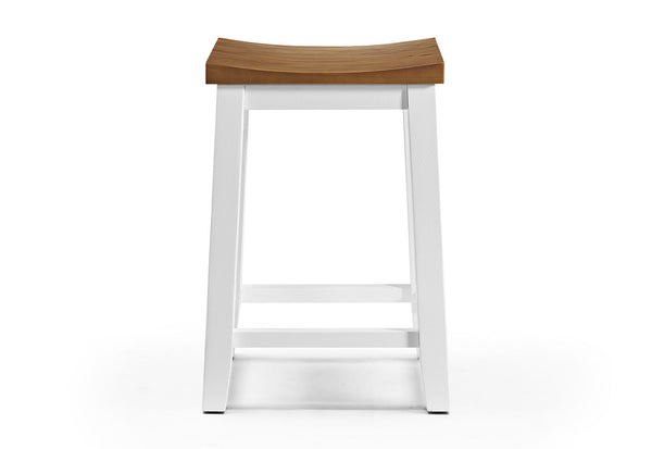CHARLSBOURG STOOL WHITE/DARK PINE