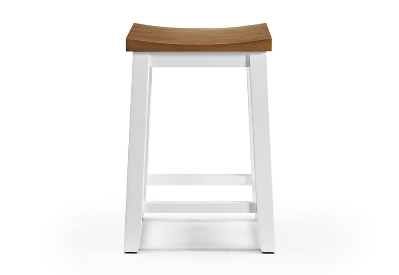 CHARLSBOURG STOOL WHITE/DARK PINE
