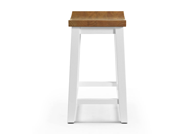 CHARLSBOURG STOOL WHITE/DARK PINE