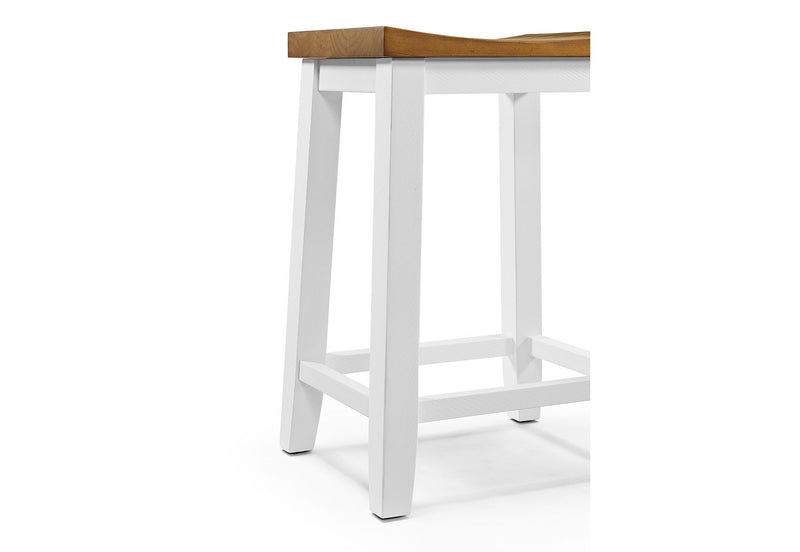 CHARLSBOURG STOOL WHITE/DARK PINE