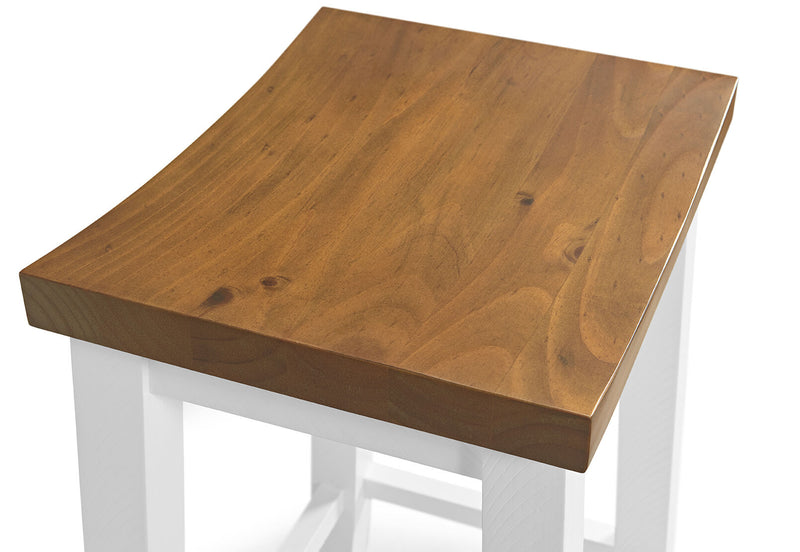 CHARLSBOURG STOOL WHITE/DARK PINE