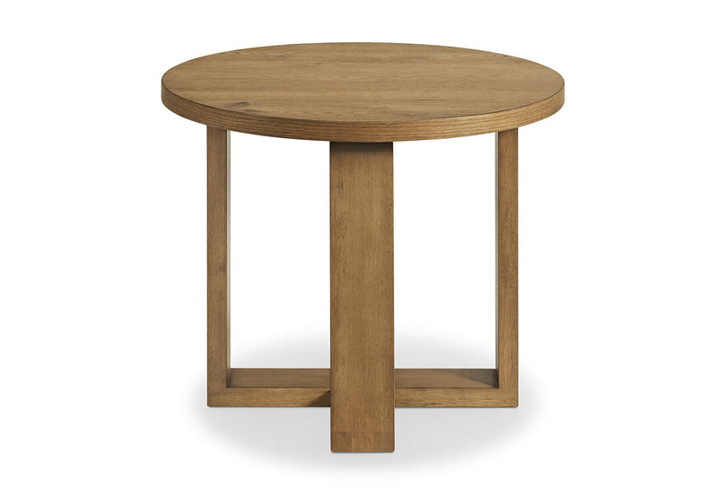 KADEN ROUND LAMP TABLE WALNUT