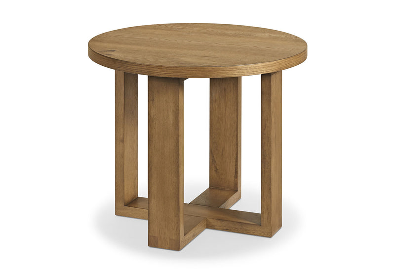 KADEN ROUND LAMP TABLE WALNUT