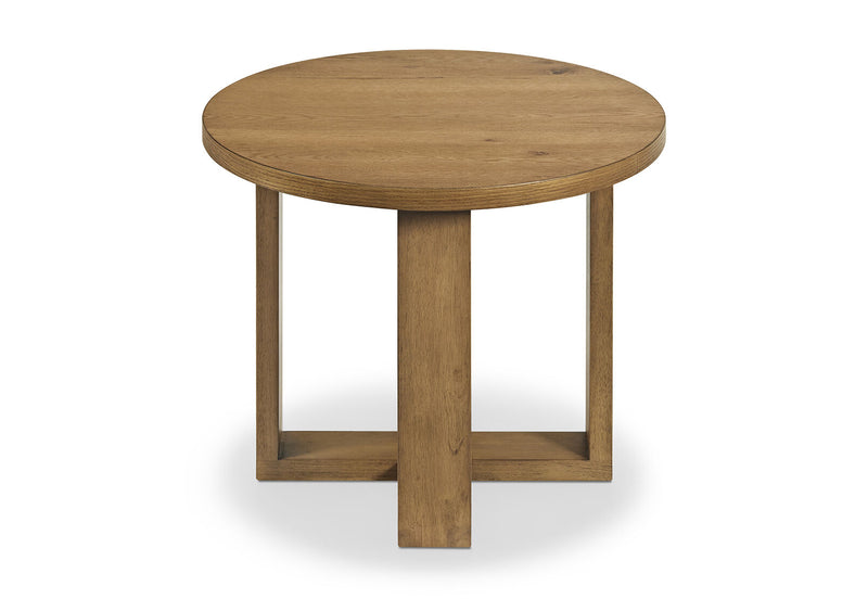KADEN ROUND LAMP TABLE WALNUT